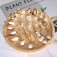 Natural Pearl Alloy Earrings Korean Pearl Gold Earrings Wholesale Earrings Mixed
Natural Pearl Alloy Earrings Korean Pearl Gold Earrings Wholesale Earrings Mixed