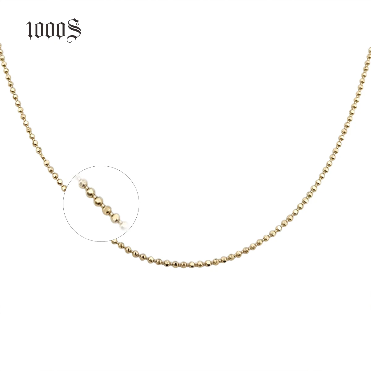 Wholesale 2020 Hot Selling 14K Real Gold Sparkling Bead Ball Chain Necklace Gold Jewelry
Wholesale 2020 Hot Selling 14K Real Gold Sparkling Bead Ball Chain Necklace Gold Jewelry