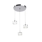 round base unique crystal clear glass wrought iron vintage pendant lamp for dining room