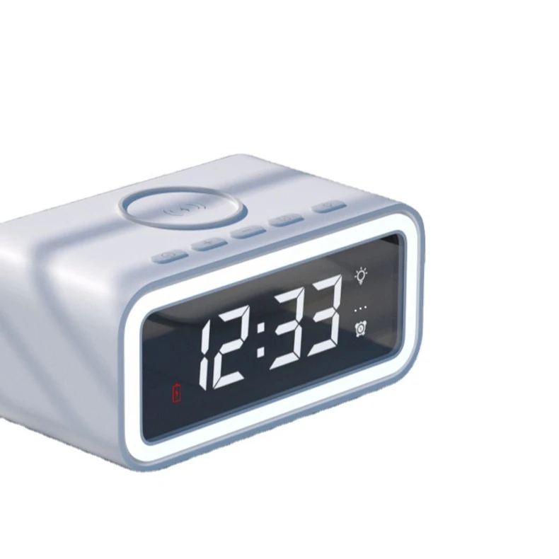 Best Selling Quality Wireless Charging Digital Alarm Clock with LED Night Light & Wireless Speaker for hotel home use
Best Selling Quality Wireless Charging Digital Alarm Clock with LED Night Light & Wireless Speaker for hotel home use