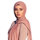 Logo Customization Stoles Hijab Stole Wholesale High-quality Muslim Woman Plain Stretchy Cotton Jersey Scarf Stoles Hijab