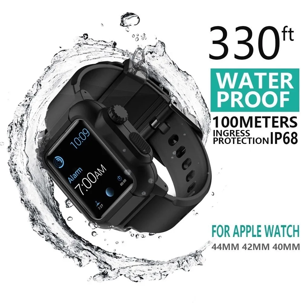 Waterproof Case for Apple Watch Band 44mm 40mm Silicone Strap Pulseira Bracelet Accessories Loop for iwatch Series 6 5 4 3 SE, Black,gold,blue,red
Waterproof Case for Apple Watch Band 44mm 40mm Silicone Strap Pulseira Bracelet Accessories Loop for iwatch Series 6 5 4 3 SE, Black,gold,blue,red
