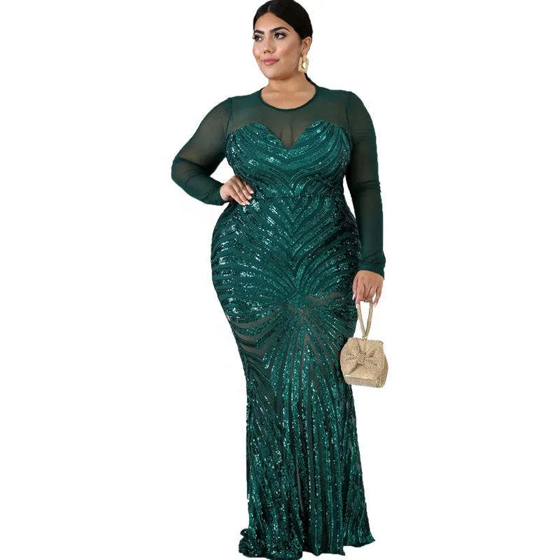 2021 high quality plus-size dress sexy sequined plus-size evening dress vestidos de noche elegantes con brillo
2021 high quality plus-size dress sexy sequined plus-size evening dress vestidos de noche elegantes con brillo