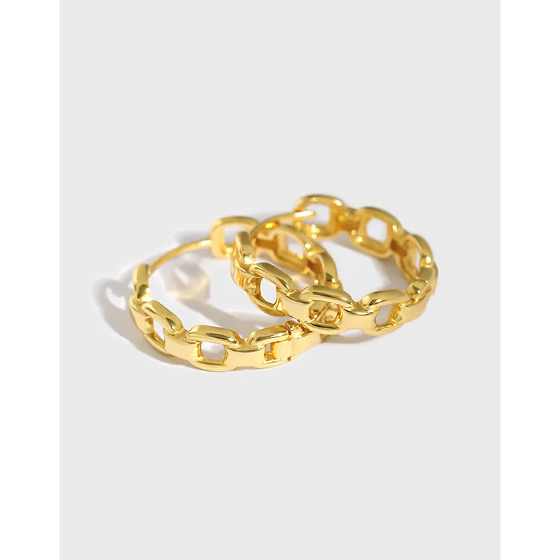 Danyang S925 Sterling Silver Earrings Chain Link Gold Round Hoop Earrings for Women Jewelry
Danyang S925 Sterling Silver Earrings Chain Link Gold Round Hoop Earrings for Women Jewelry