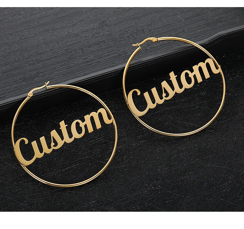 Christmas Gift Name Jewelry Custom Bamboo Statement Earrings, Silver, custom color is available
Christmas Gift Name Jewelry Custom Bamboo Statement Earrings, Silver, custom color is available