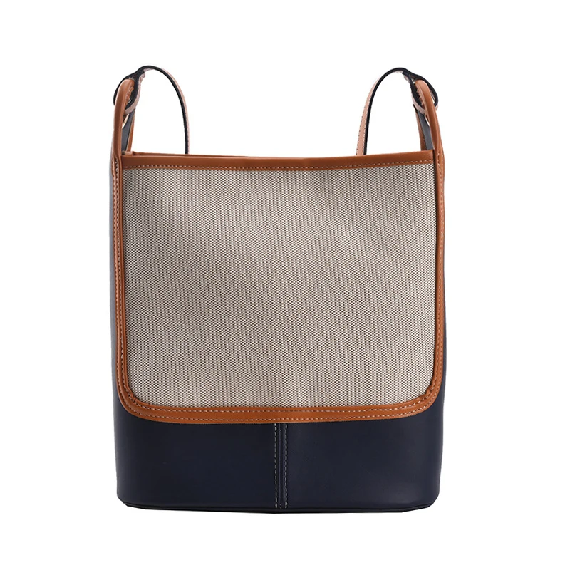 Contrasting Color Canvas Bucket Handbag 2021 Autumn And Winter New Large-capacity Ladies Shoulder Bag Shopping Messenger Bag
Contrasting Color Canvas Bucket Handbag 2021 Autumn And Winter New Large-capacity Ladies Shoulder Bag Shopping Messenger Bag