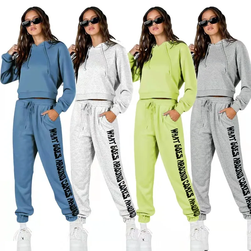 2021 new Wholesale Letter Print Long Sleeve Cotton Pullover Hoodie Sweatpants sweat sets Women
2021 new Wholesale Letter Print Long Sleeve Cotton Pullover Hoodie Sweatpants sweat sets Women