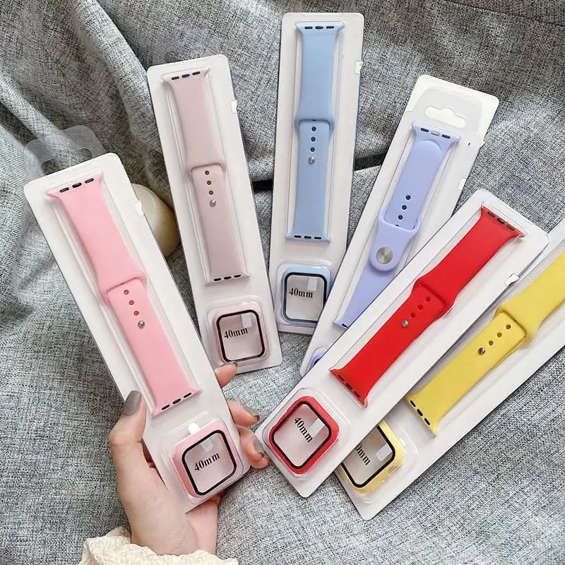 Bracelet Rubber Silicone Smart Watch Strap For Apple Watch 38mm 42mm 40mm 44mm Band With Case, 13 color
Bracelet Rubber Silicone Smart Watch Strap For Apple Watch 38mm 42mm 40mm 44mm Band With Case, 13 color