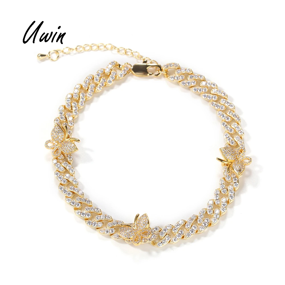 NEW 9mm Cuban Link Butterfly Anklet Women CZ 9inch Anklets with Extension Chain Foot Jewelry
NEW 9mm Cuban Link Butterfly Anklet Women CZ 9inch Anklets with Extension Chain Foot Jewelry