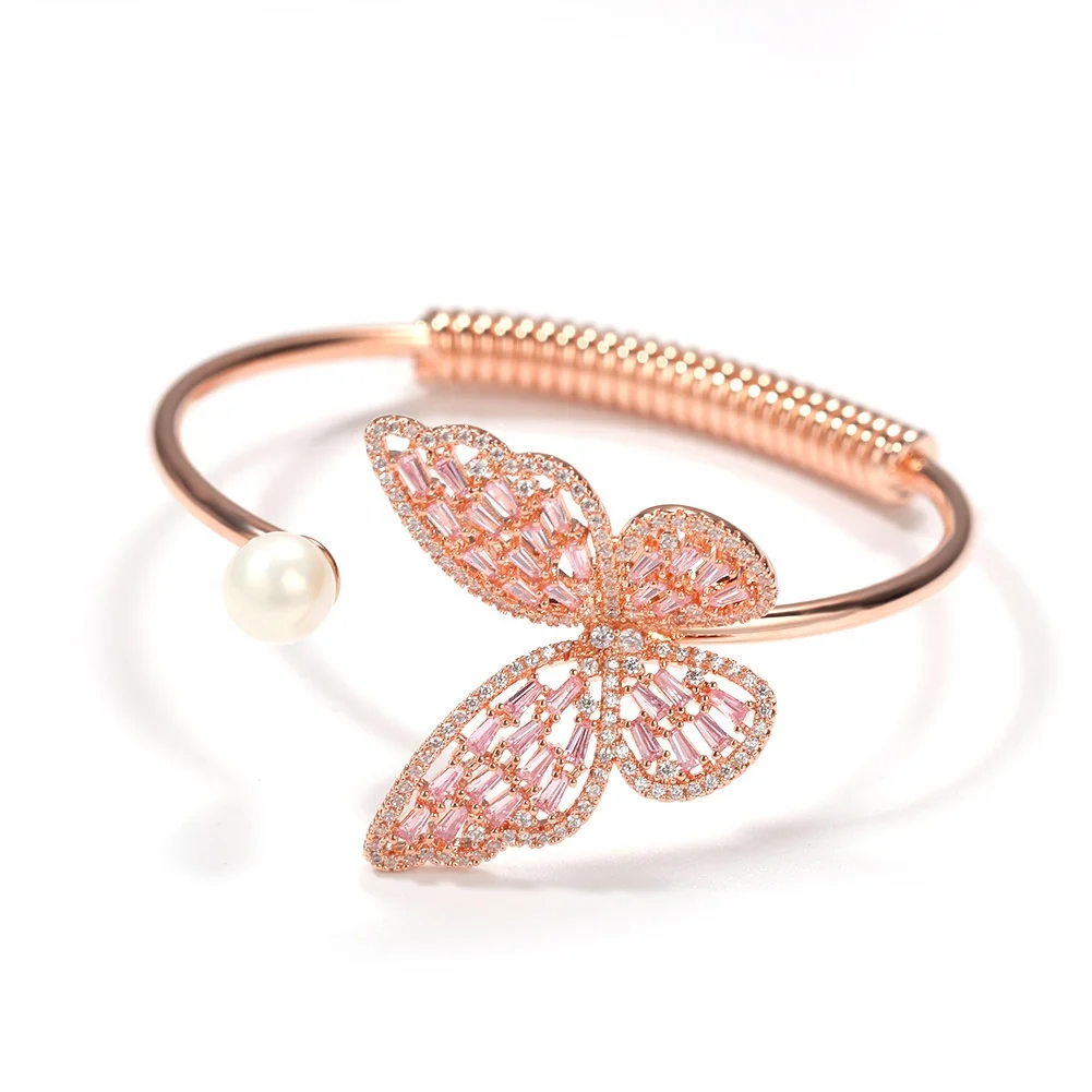 Trendy Cubic Zircon Big Pink Butterfly Adjustable Bracelets Gold Color Female Open Bangle Bracelet For Women Jewelry
Trendy Cubic Zircon Big Pink Butterfly Adjustable Bracelets Gold Color Female Open Bangle Bracelet For Women Jewelry