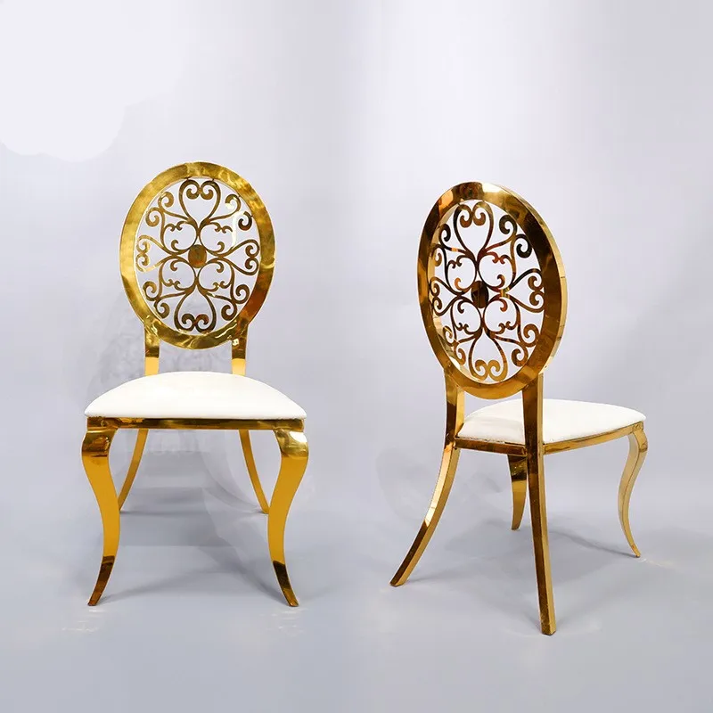 Modern stainless steel dining chair Simple household metal dining chair Fashionable and creative golden hotel restaurant dining
Modern stainless steel dining chair Simple household metal dining chair Fashionable and creative golden hotel restaurant dining