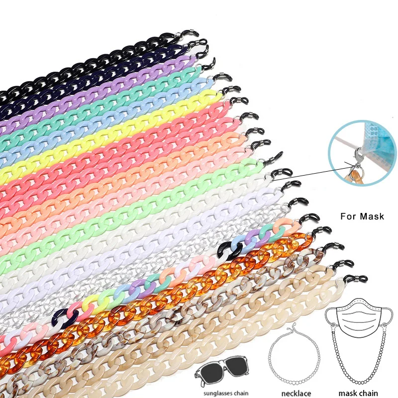 2021 Masked Black Acrylic Color Chain With Clasp For Glasses Acetate Sunglasses Chain Strap Holder Reading Safety Necklace Girl
2021 Masked Black Acrylic Color Chain With Clasp For Glasses Acetate Sunglasses Chain Strap Holder Reading Safety Necklace Girl
