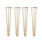 Factory Cheap Price 34 Inch 3 Rod Industrial Iron Metal Hairpin Table Legs Desk Dining Legs Hair Pin Legs