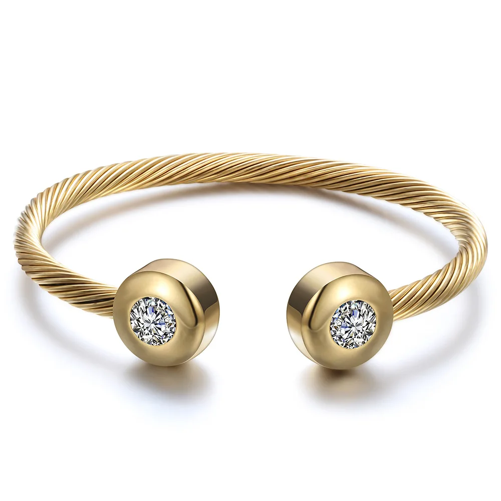 Factory Wholesale Gold Plating Titanium Steel Cuff Bangle Bracelet
Factory Wholesale Gold Plating Titanium Steel Cuff Bangle Bracelet