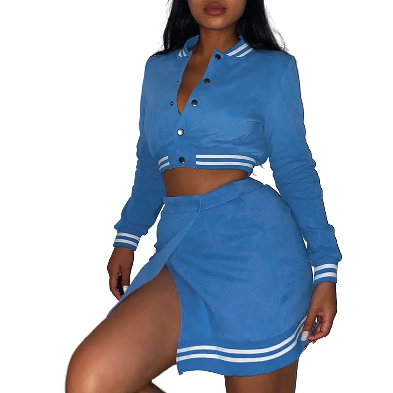 2022 Fall Winter New Solid Color Baseball Uniform Suit Sports And Leisure Long-sleeved Half Skirt Two-piece Set, Photo color
2022 Fall Winter New Solid Color Baseball Uniform Suit Sports And Leisure Long-sleeved Half Skirt Two-piece Set, Photo color