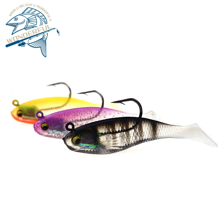 75mm 8.7g Artificial 3 Colors Bionic Freshwater Saltwater Plastic Jig Soft Lead Lure With Single Hook
75mm 8.7g Artificial 3 Colors Bionic Freshwater Saltwater Plastic Jig Soft Lead Lure With Single Hook