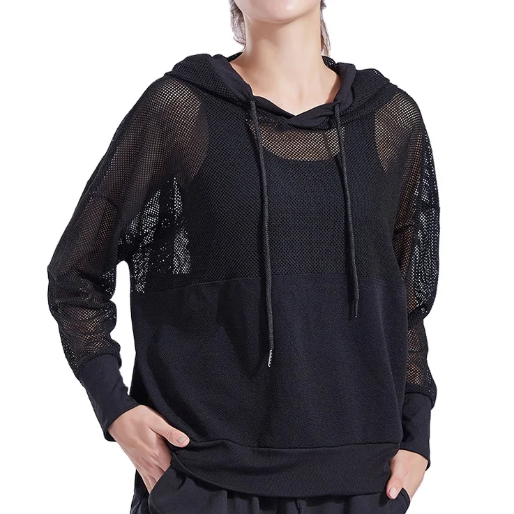 Wholesale women hoodies casual blank mesh outfit sports hoodie with pocket, Picture color
Wholesale women hoodies casual blank mesh outfit sports hoodie with pocket, Picture color