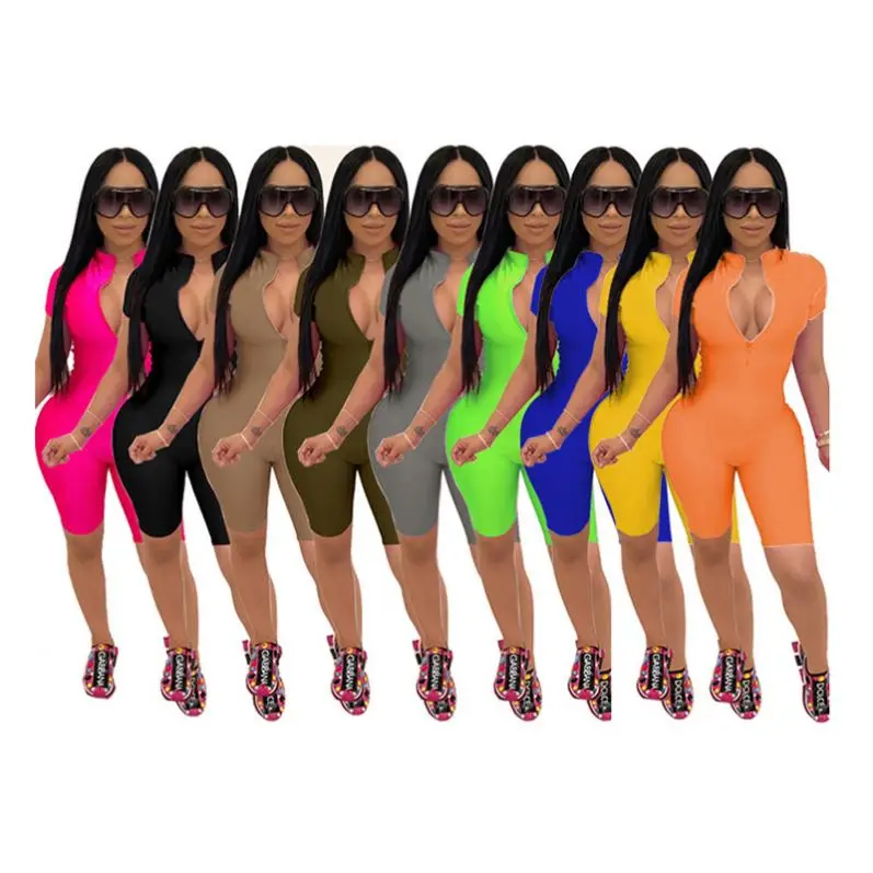 Summer Short Sleeve Bodycon One Piece Sport Short Rompers Women Zipper Jumpsuit, Black/green/coffee/army green/rose red
Summer Short Sleeve Bodycon One Piece Sport Short Rompers Women Zipper Jumpsuit, Black/green/coffee/army green/rose red