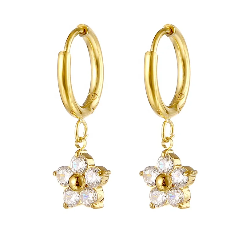 Wholesale Custom 18k Gold Plated Stainless Steel Pink Purple Diamond Flower Hoop Earrings 2023
Wholesale Custom 18k Gold Plated Stainless Steel Pink Purple Diamond Flower Hoop Earrings 2023
