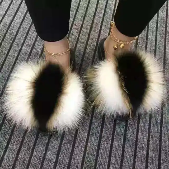 Factory Direct Wholesale Fur Slides Raccoon Fur Slippers For Women Shoes, Customized color
Factory Direct Wholesale Fur Slides Raccoon Fur Slippers For Women Shoes, Customized color
