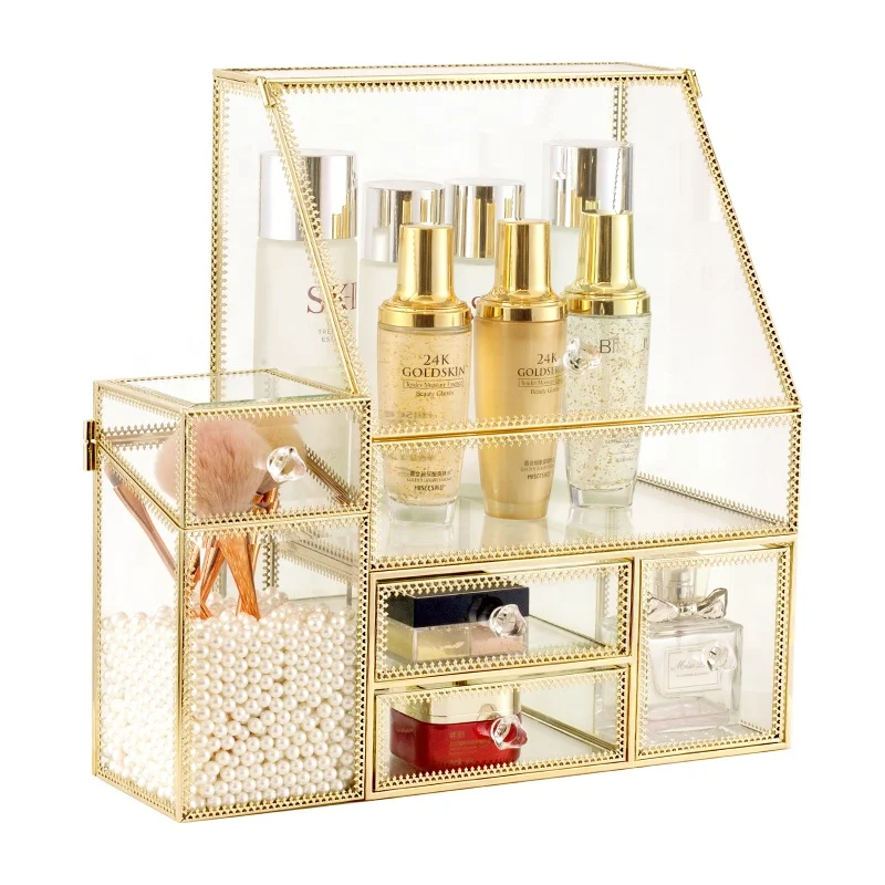 Vanity Organizer Glass Large Capacity Cosmetic Storage Box Drawers Skin care Makeup Organizer
Vanity Organizer Glass Large Capacity Cosmetic Storage Box Drawers Skin care Makeup Organizer