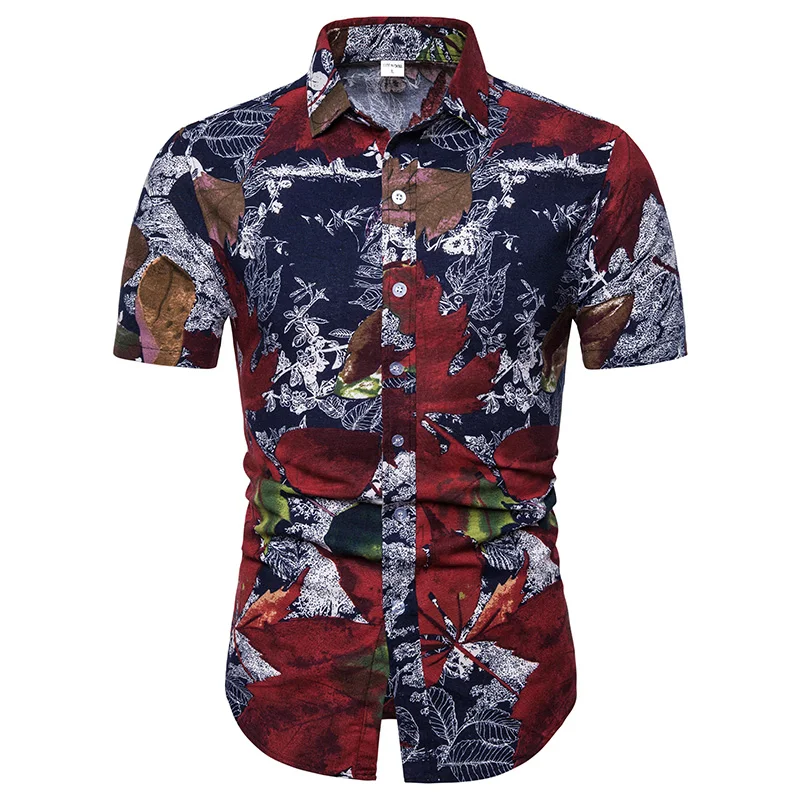 2020 Wholesale Men Leaf Printing Thin Summer Beach Holiday Short Sleeve Plus Size Shirt For Men With Comfortable, Colors
2020 Wholesale Men Leaf Printing Thin Summer Beach Holiday Short Sleeve Plus Size Shirt For Men With Comfortable, Colors
