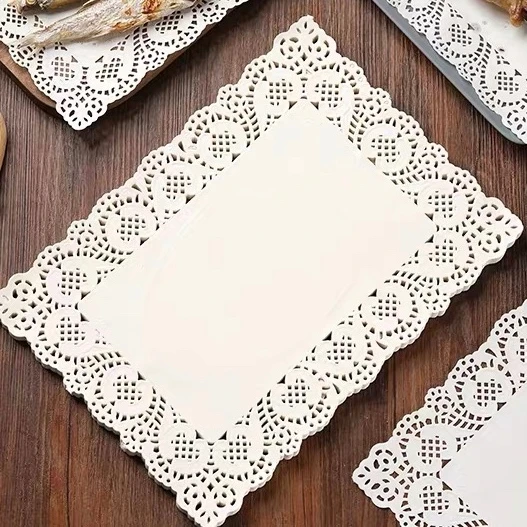 KingbeefLIU Dessous De Verre 100 Pièces Rond Papier Dentelle Napperons Gâteau Napperon Fête