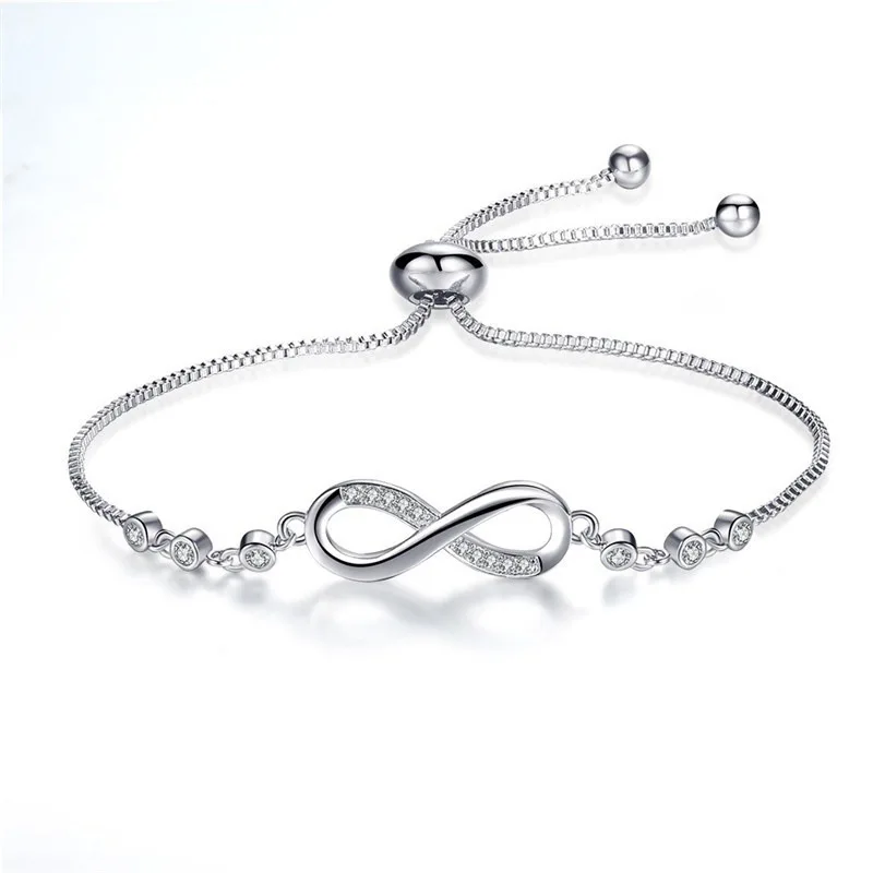 Fashion crystal bracelet adjustable Figure eight Female bracelet Personalized jewelry gift for girls wholesale, Silver
Fashion crystal bracelet adjustable Figure eight Female bracelet Personalized jewelry gift for girls wholesale, Silver