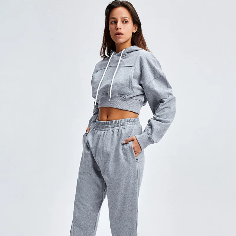 Womens Clothing 2021 Crop Top Hoodie Streetwear Set Fleece Sweatshirt+Pant Tracksuit 
Womens Clothing 2021 Crop Top Hoodie Streetwear Set Fleece Sweatshirt+Pant Tracksuit