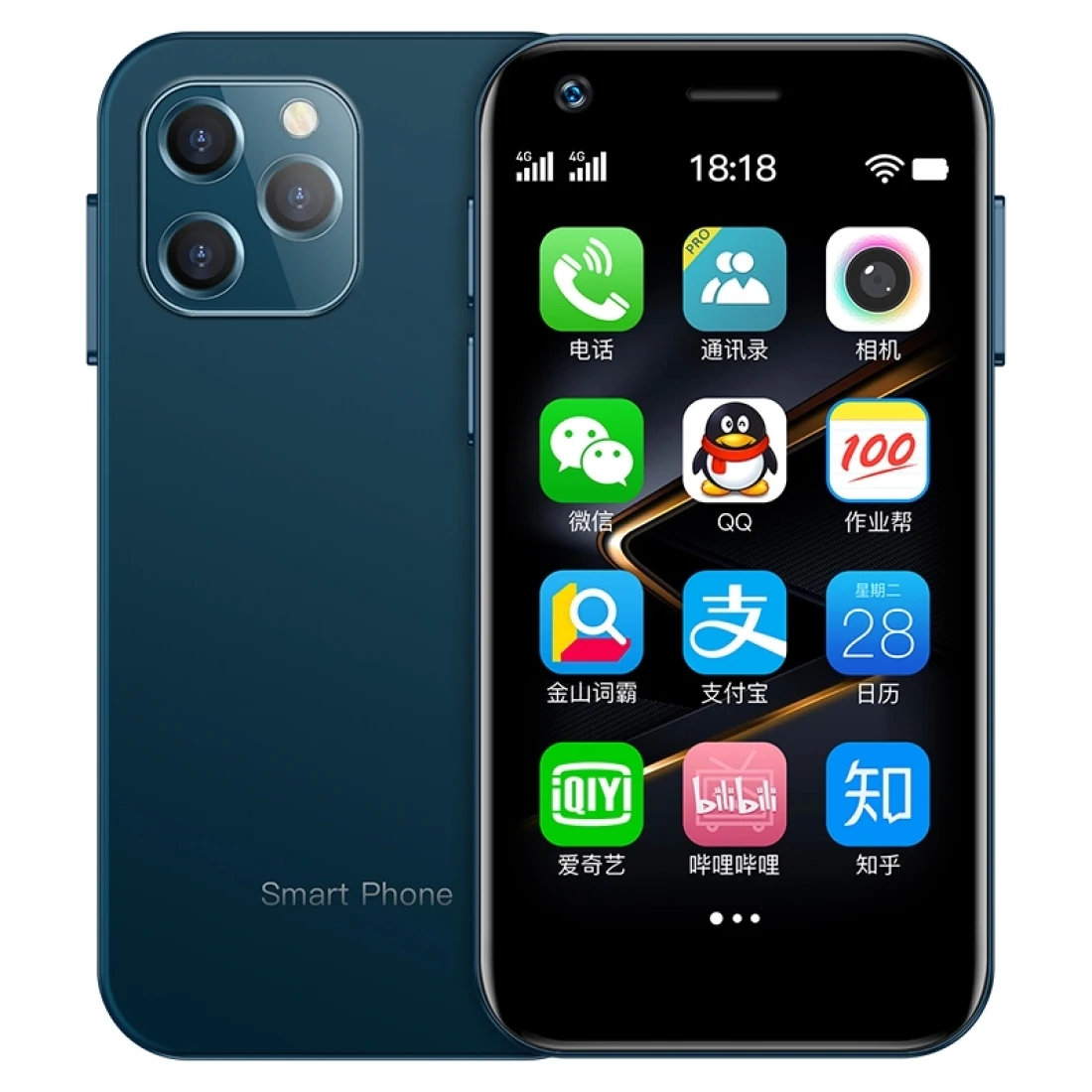 Brand Unlocked SOYES XS 12 mini Mobile Phone Face Recognition 3.0 inch NEW Android Camera Focus Radio FM 4G Dual SIM Smart Phone, Black blue pink
Brand Unlocked SOYES XS 12 mini Mobile Phone Face Recognition 3.0 inch NEW Android Camera Focus Radio FM 4G Dual SIM Smart Phone, Black blue pink