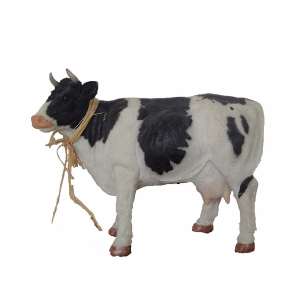 garden decoration customized size resin cow statue black cow for