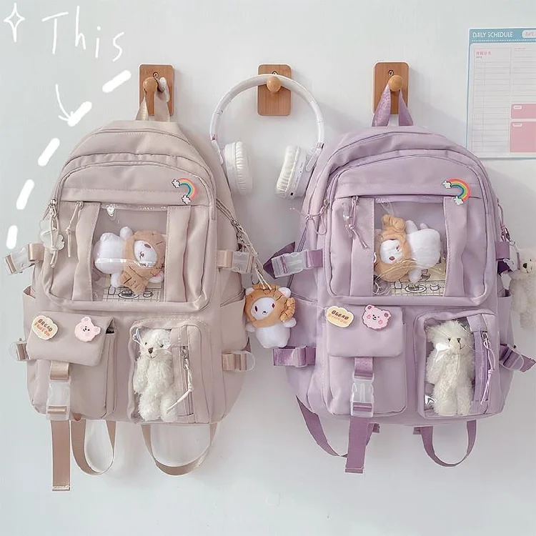 2023new Arrival Large Capacity Student Backpack Cute Pvc Clear Backpack With Bear Accessory For Girl
2023new Arrival Large Capacity Student Backpack Cute Pvc Clear Backpack With Bear Accessory For Girl
