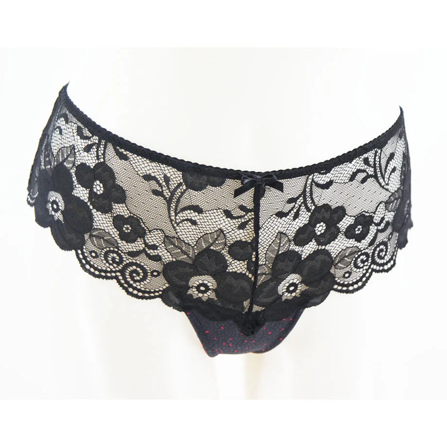 Womens Sexy Panties Thongs G String Plus Size Underwear 3D transparent Lace and dot print brief
Womens Sexy Panties Thongs G String Plus Size Underwear 3D transparent Lace and dot print brief