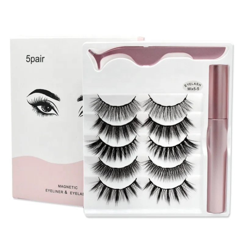 Wholesale Luxury Styles latest Natural Soft Lashes 5 pairs Faux Mink Material handmade Magnetic Eyeliner Eyelashes Kit, Natural black
Wholesale Luxury Styles latest Natural Soft Lashes 5 pairs Faux Mink Material handmade Magnetic Eyeliner Eyelashes Kit, Natural black