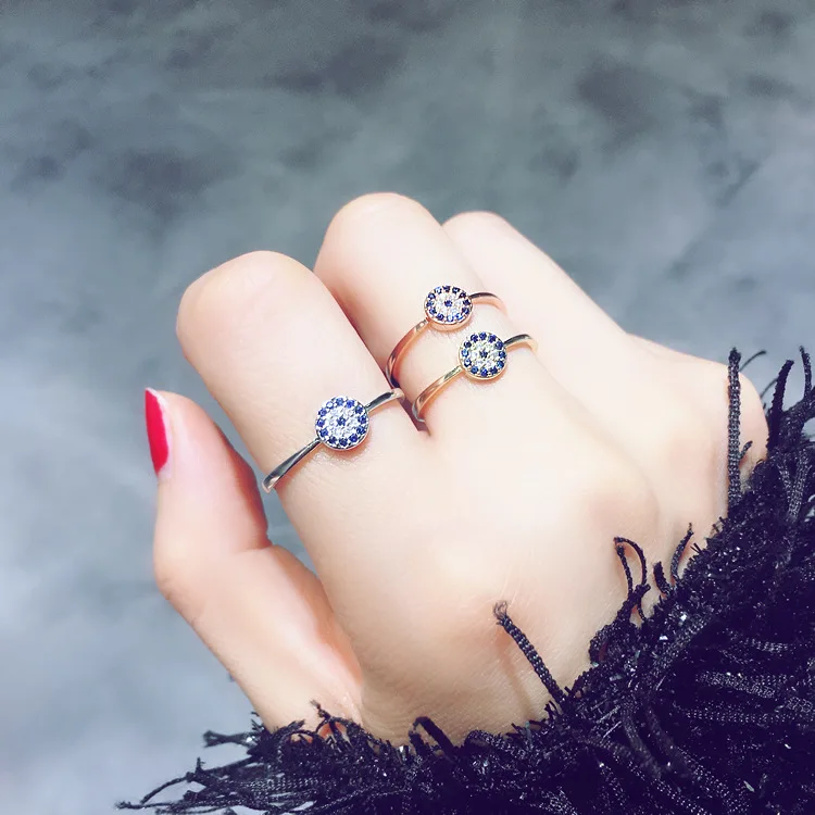 Luxury Opened Resizable 18k gold plated Blue Zircon Evil Eyes Ring 925 Sterling Silver Cubic Zirconia Crystal Ring
Luxury Opened Resizable 18k gold plated Blue Zircon Evil Eyes Ring 925 Sterling Silver Cubic Zirconia Crystal Ring
