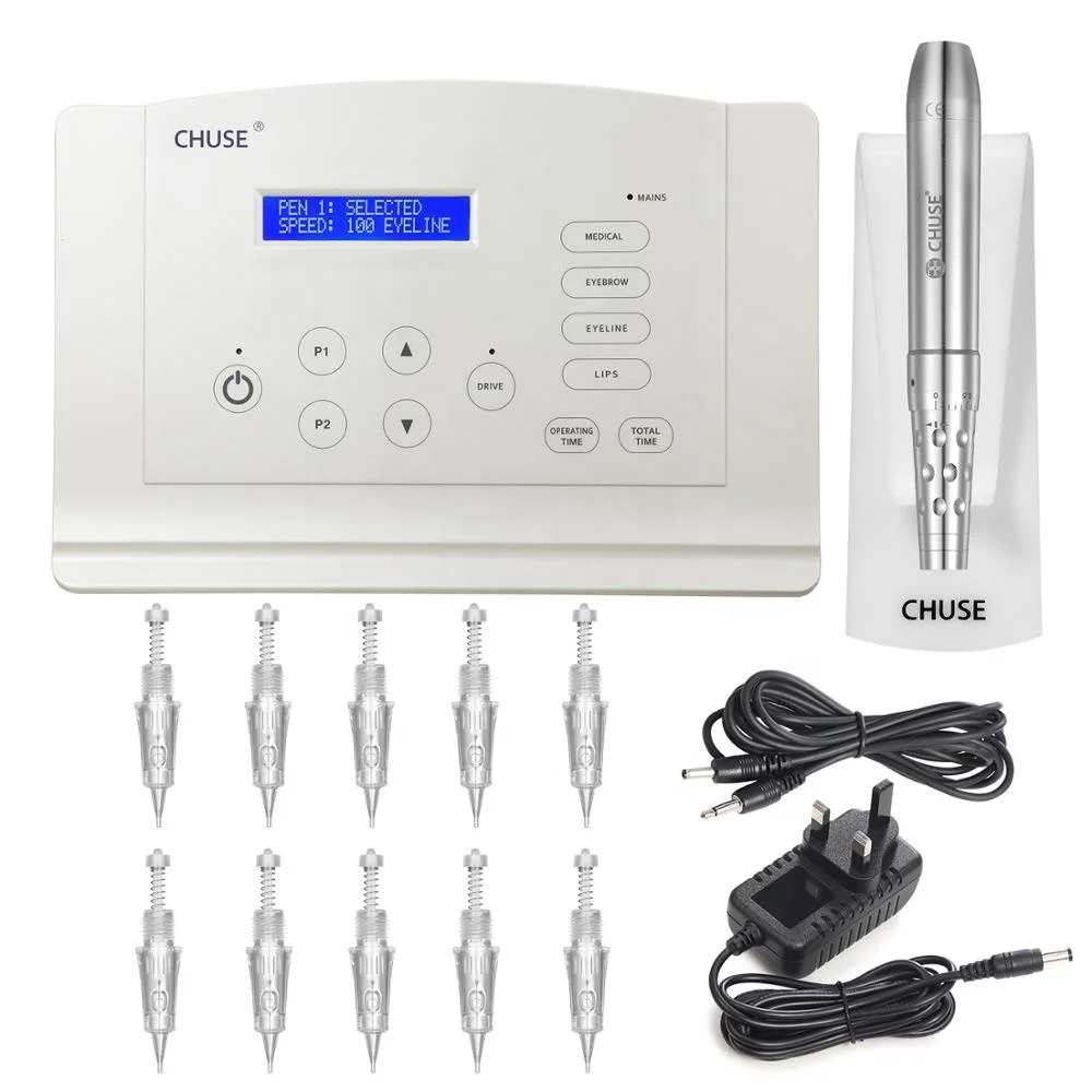 CHUSE Latest Dermopigmentation C18 Pro Tattoo Kit Professional Permanent Makeup Machine Pen
CHUSE Latest Dermopigmentation C18 Pro Tattoo Kit Professional Permanent Makeup Machine Pen