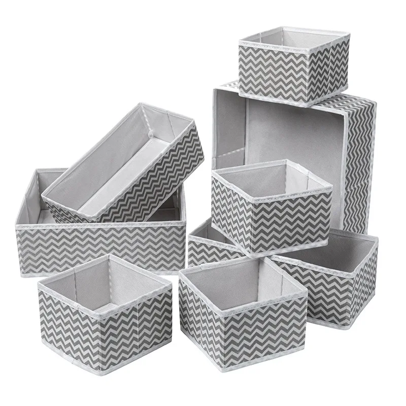Non-woven underwear storage box six-piece socks bra underwear collapsible drawer storage box
Non-woven underwear storage box six-piece socks bra underwear collapsible drawer storage box