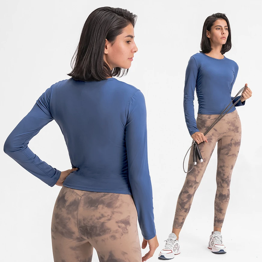 Custom Women Long Sleeve Yoga Tops Wholesale Girls Workout Sports Women Fitness Active Wear T-Shirt
Custom Women Long Sleeve Yoga Tops Wholesale Girls Workout Sports Women Fitness Active Wear T-Shirt
