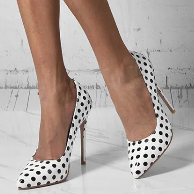 Polka Dot Slip-on Women Dress Shoes Pointed Toe Big Size 47 High Heels Office Ladies Stiletto Daily Casual Shoes, Black ,white
Polka Dot Slip-on Women Dress Shoes Pointed Toe Big Size 47 High Heels Office Ladies Stiletto Daily Casual Shoes, Black ,white