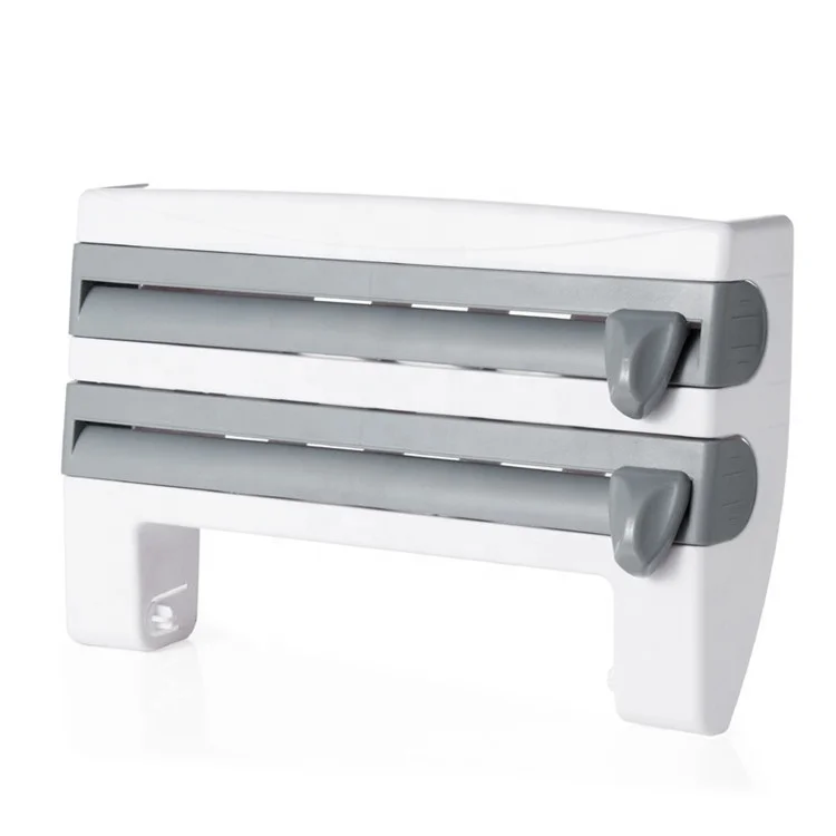 Wall Hanging Kitchen Sauce Bottle Paper Towel Holder Cling Film Storage Rack With Cutter, White, gray, khaki
Wall Hanging Kitchen Sauce Bottle Paper Towel Holder Cling Film Storage Rack With Cutter, White, gray, khaki