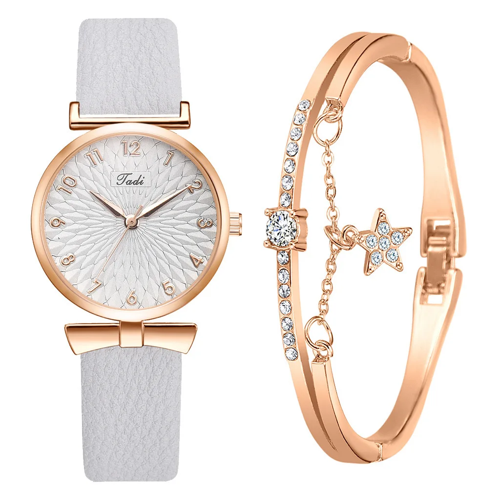 Ladies Watch Bracelet Set Ladies Diamond Crystal Watch Casual Leather Quartz Watch Clock Bracelet Set, Photo
Ladies Watch Bracelet Set Ladies Diamond Crystal Watch Casual Leather Quartz Watch Clock Bracelet Set, Photo