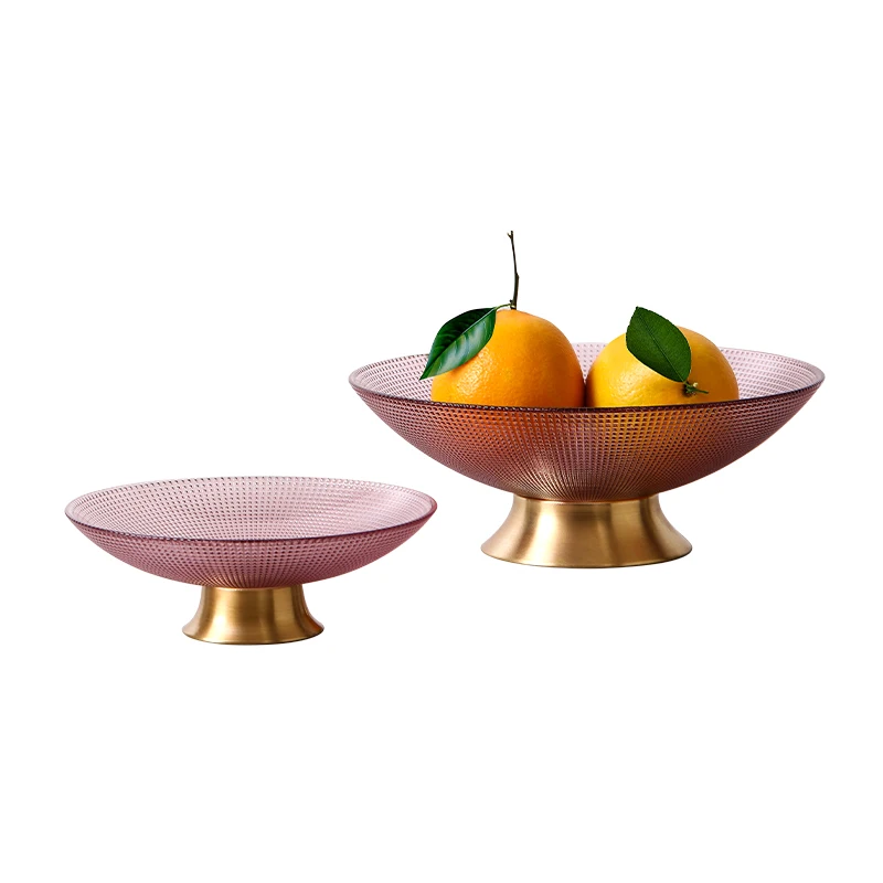 Classic style fruit/cake plate colorful decorative fruit glass plate with metal base, Yellow and purple
Classic style fruit/cake plate colorful decorative fruit glass plate with metal base, Yellow and purple