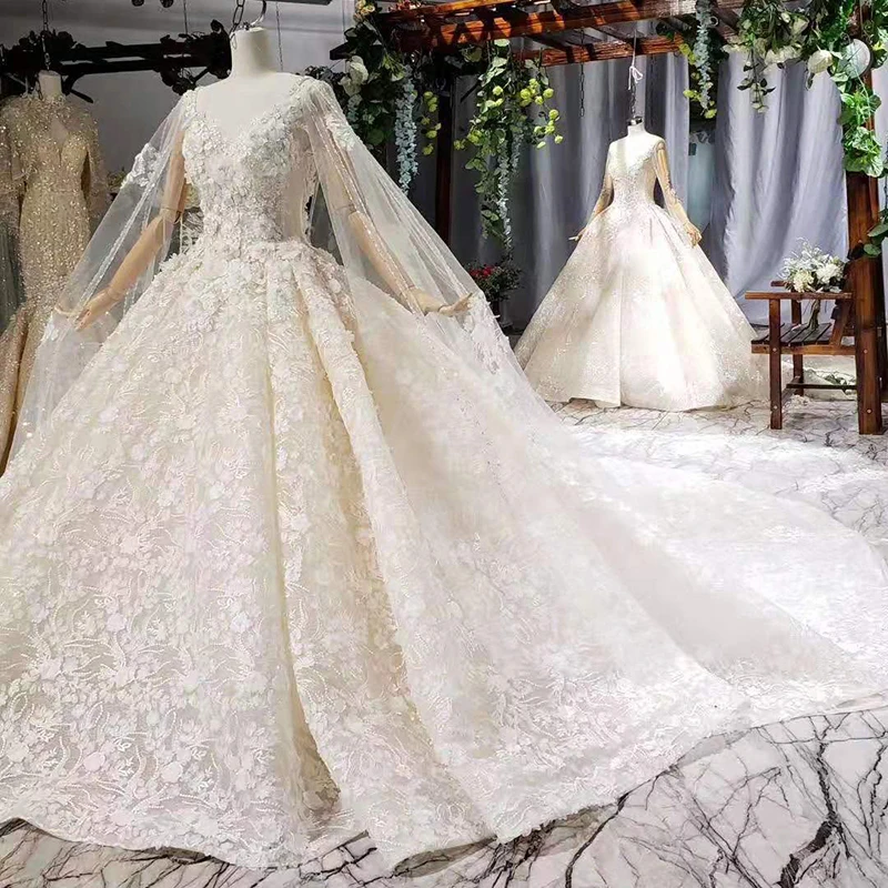 Htl731 Custom Made Wedding Gowns Illusion Back Applique China
