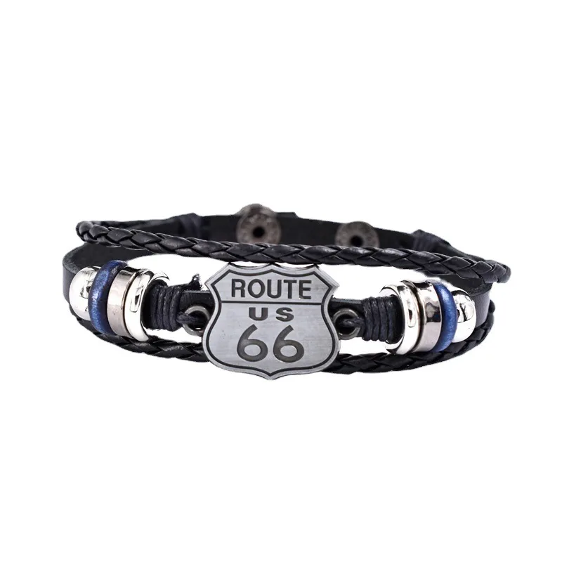 NEW Route 66 Mother's Road Multi Layer Cowhide Wrap Bracelets Men Women Leather Wristbands for Mother Gift 2021
NEW Route 66 Mother's Road Multi Layer Cowhide Wrap Bracelets Men Women Leather Wristbands for Mother Gift 2021