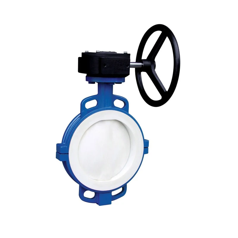 ANSI 150 PN16 Wafer End Type FULL PTFE PFA Fluorine Lined Butterfly Valve