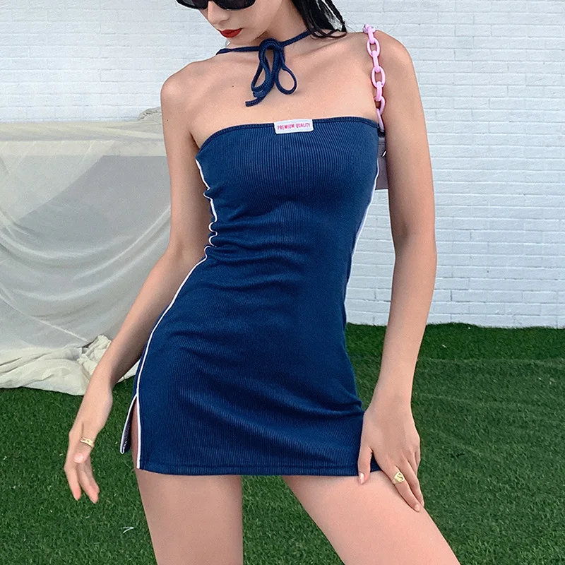 2020 New Arrival Women Autumn sexy sleeveless Halter solid dress women casual dresses
2020 New Arrival Women Autumn sexy sleeveless Halter solid dress women casual dresses