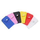 Adhesive Silicone Phone Wallet Snap Pocket Smart Phone Back Stick-on Credit Card Holder with Stand for Smart Phone