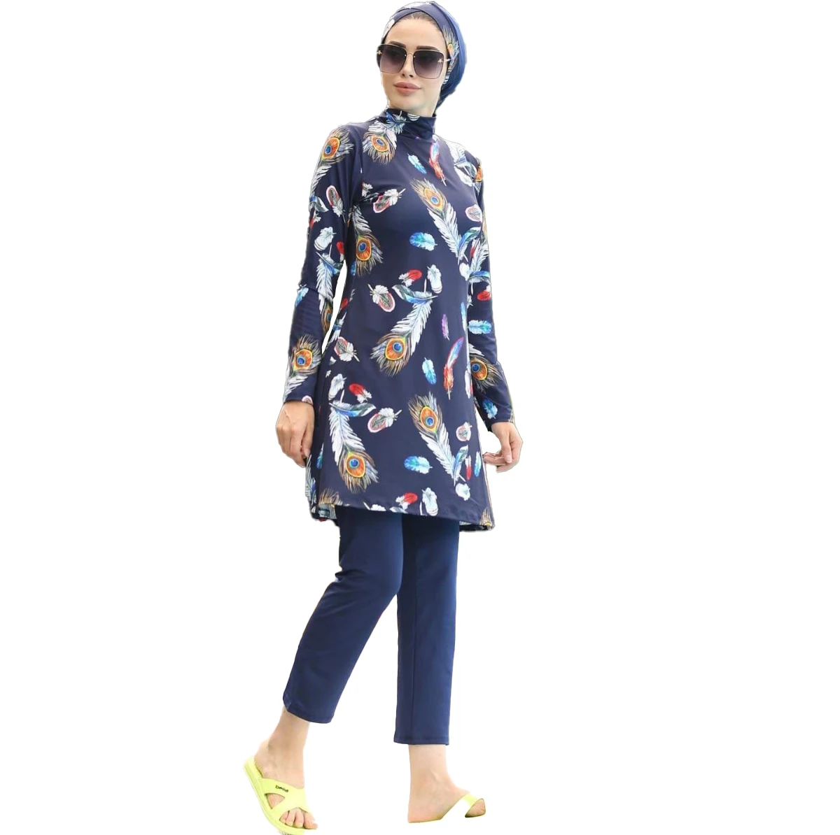 MOTIVE FORCE New Product Burkini Swimsuit Various Feather Printed Muslim Swimwear
MOTIVE FORCE New Product Burkini Swimsuit Various Feather Printed Muslim Swimwear
