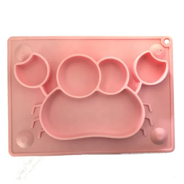 Hot Sale Customized Crab shape Cartoon Cute food silicone suction plate baby, Customized color
Hot Sale Customized Crab shape Cartoon Cute food silicone suction plate baby, Customized color
