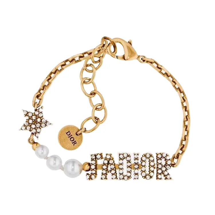 HAOY Diorally Jadi0r Bracelet Vintage Gold Metal Crystal Charm Bracelet Women Jewelery
HAOY Diorally Jadi0r Bracelet Vintage Gold Metal Crystal Charm Bracelet Women Jewelery